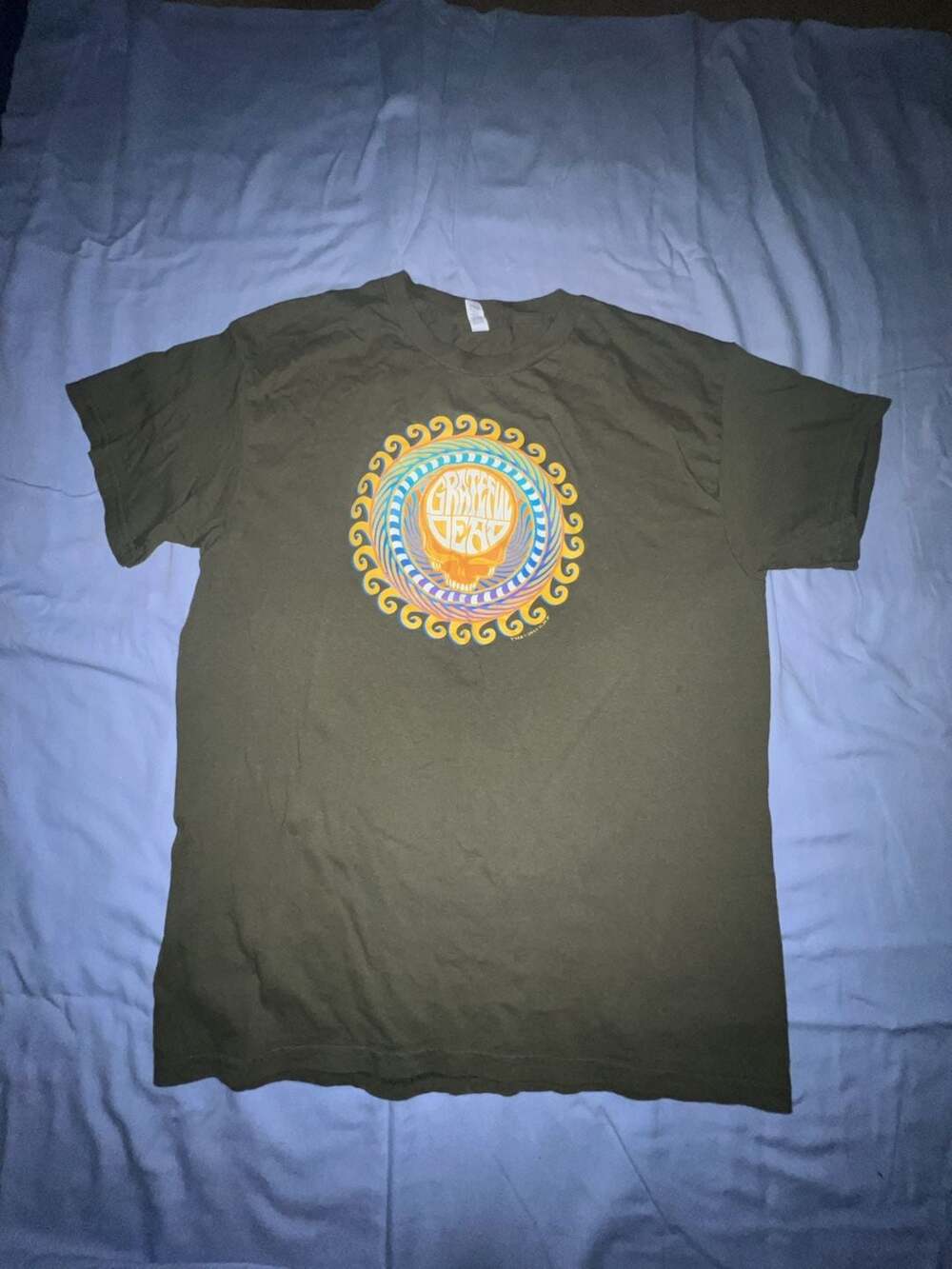 Grateful Dead Orange Sunshine Steal Your Face Green T-Shirt